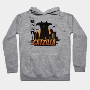 Funny Vintage Cat | Catzilla King of Monster Hoodie